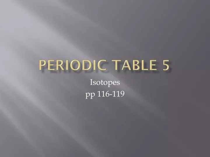 periodic table 5