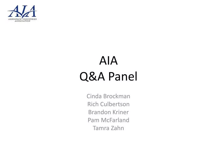 aia q a panel