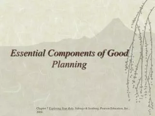 Essential Components of Good Planning