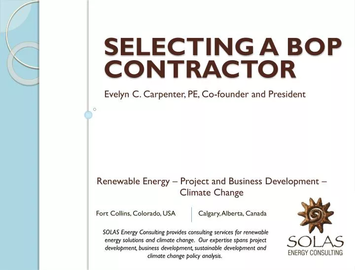 selecting a bop contractor