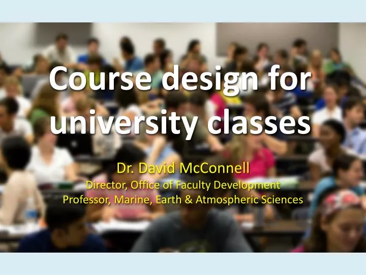 c ourse design for university classes