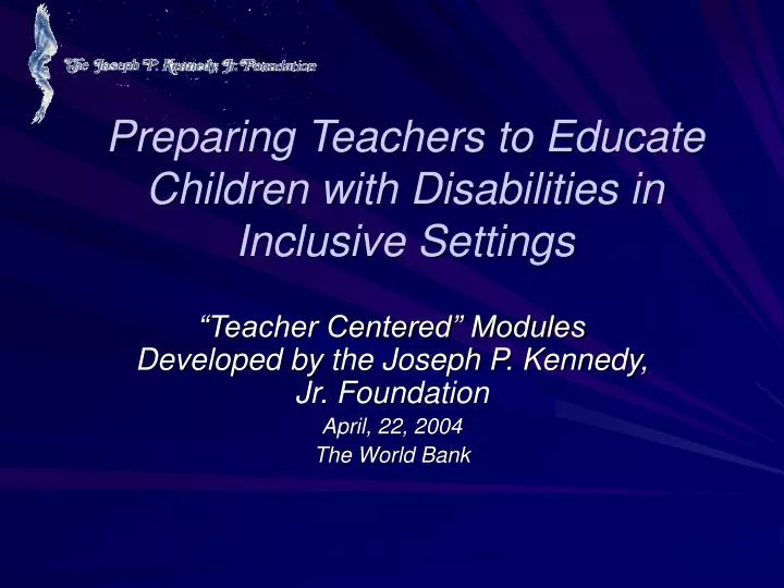 preparing teachers to educate children with disabilities in inclusive settings