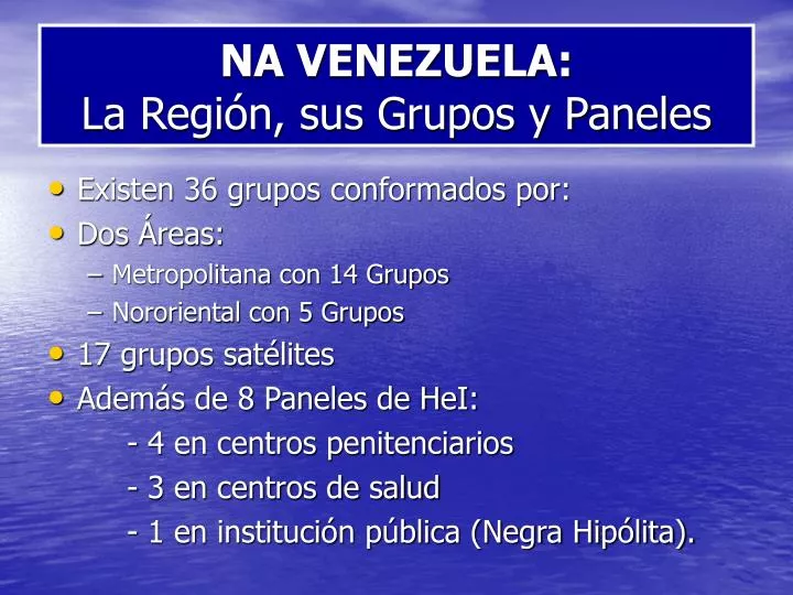 na venezuela la regi n sus grupos y paneles