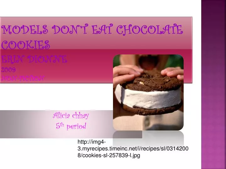 models don t eat chocolate cookies erin dionne 2009 non fiction