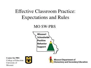 Effective Classroom Practice: Expectations and Rules
