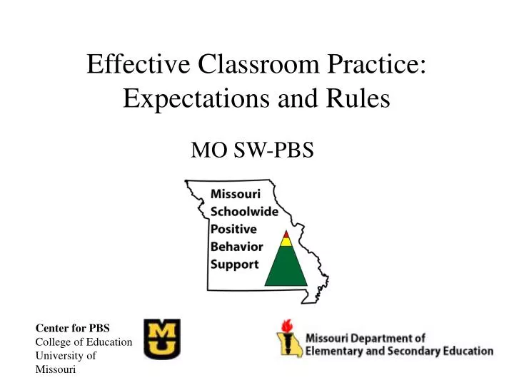 effective classroom practice expectations and rules