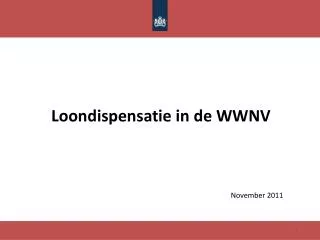 loondispensatie in de wwnv