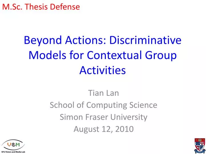 beyond actions discriminative models for contextual group activities