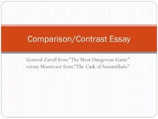 Comparison/Contrast Essay