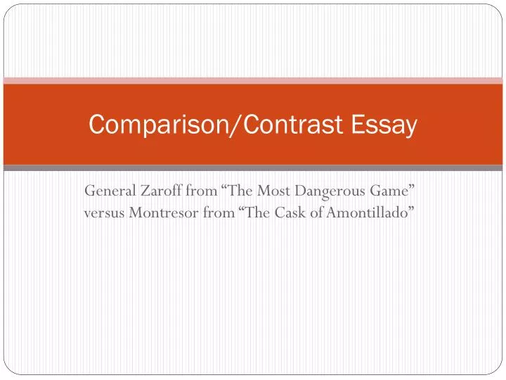 comparison contrast essay