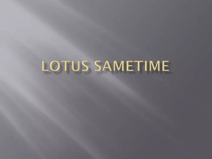 lotus sametime