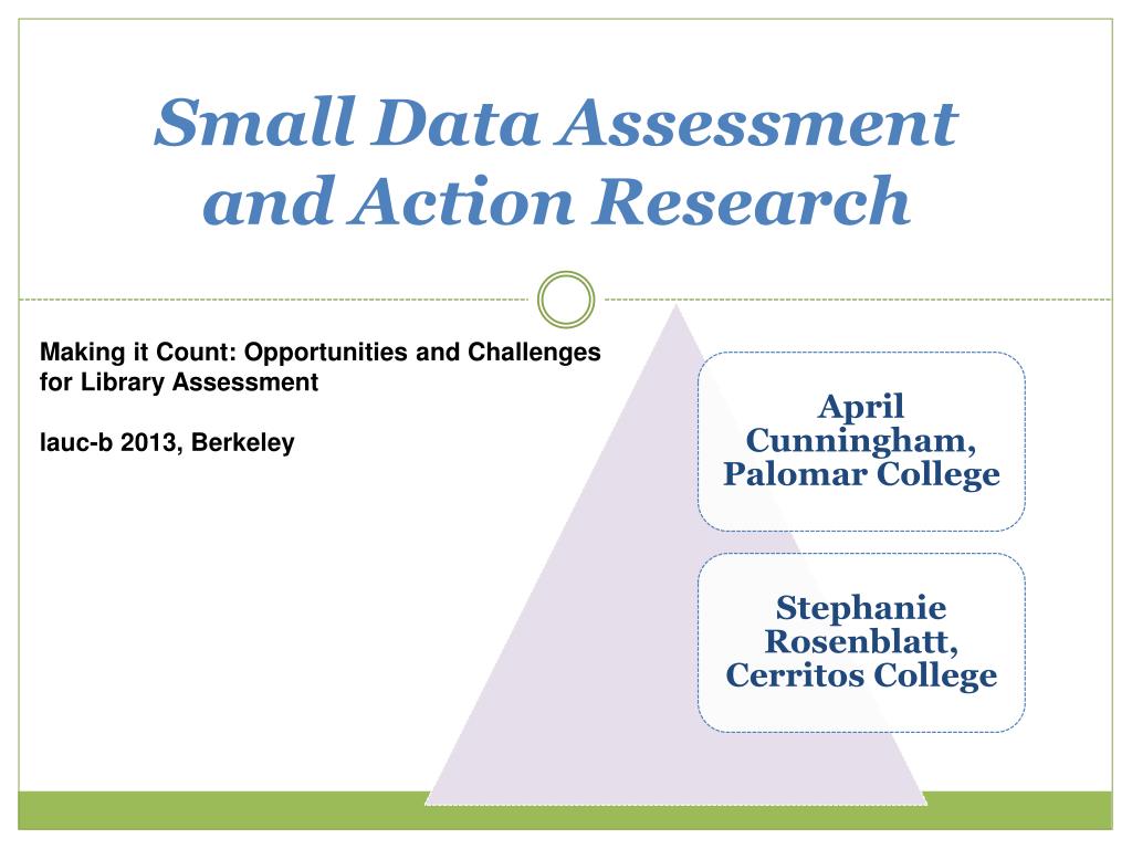 PPT - Small Data Assessment and Action Research PowerPoint Presentation ...