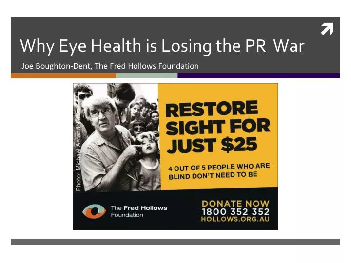 why eye health is losing the pr war