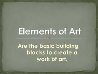 Elements of Art