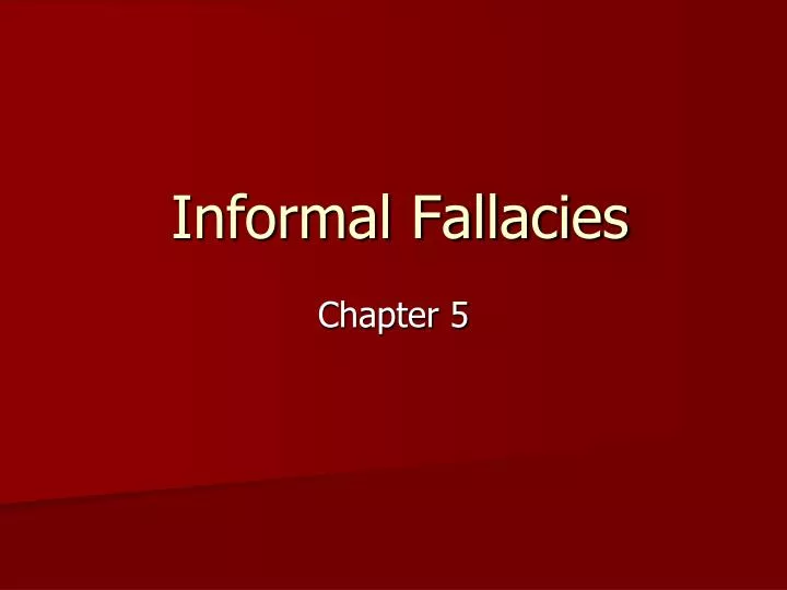 informal fallacies