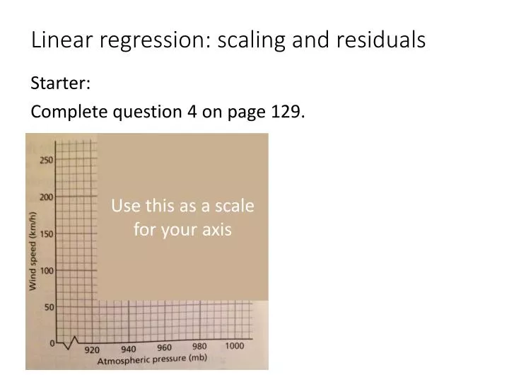 linear regression scaling and residuals