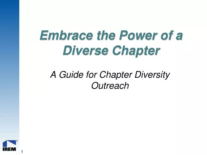 embrace the power of a diverse chapter