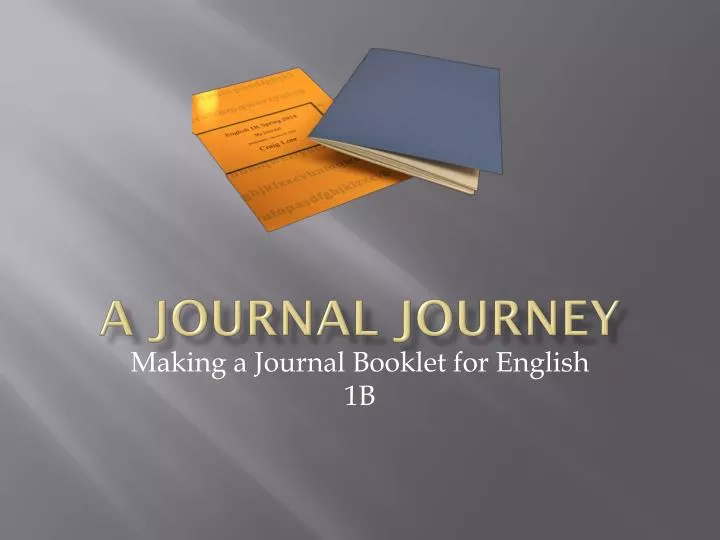 a journal journey