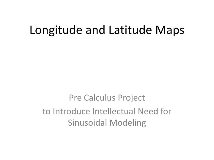 longitude and latitude maps