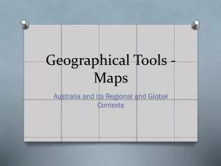 Geographical Tools - Maps