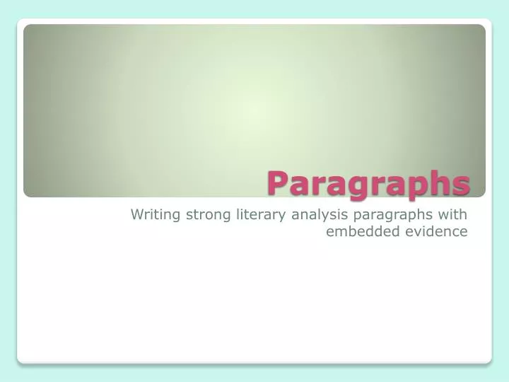 paragraphs