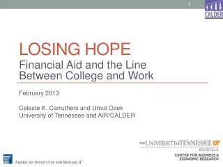 losing hope
