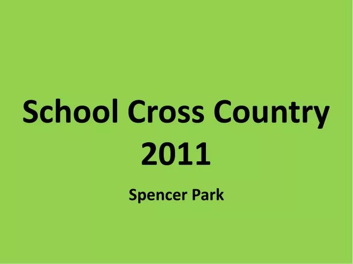 school cross country 2011