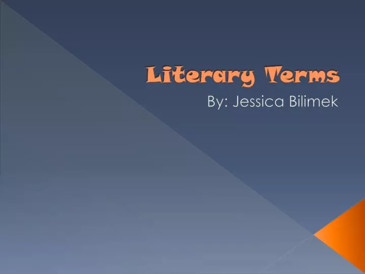 literary terms