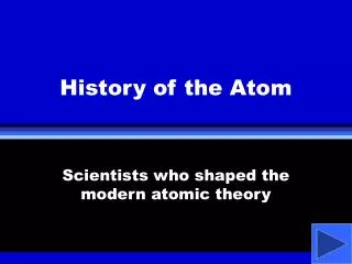 history of the atom