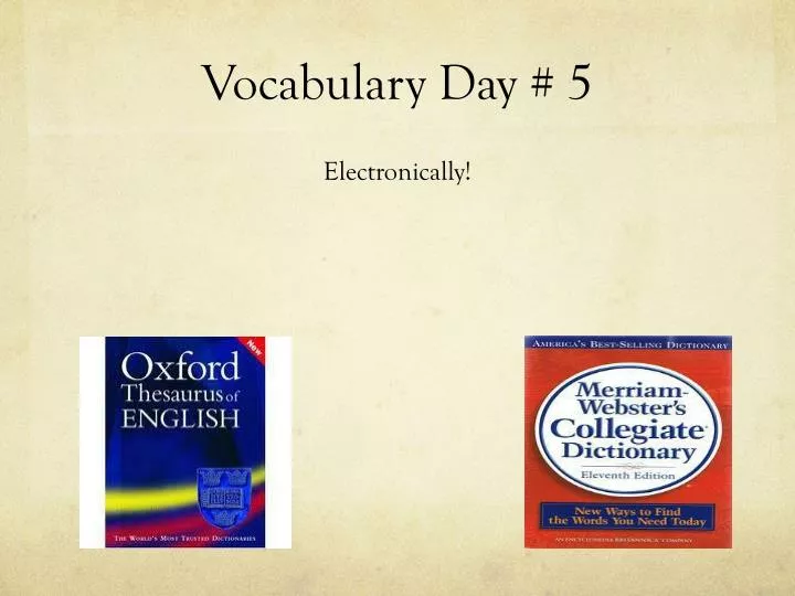 vocabulary day 5