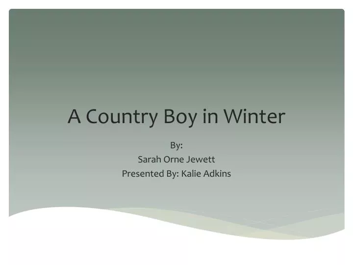 a country boy in winter