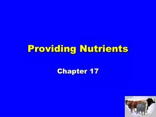 Providing Nutrients
