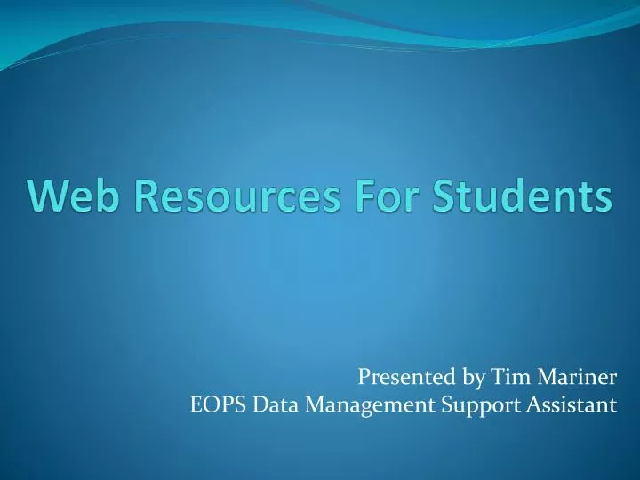 web resources for students