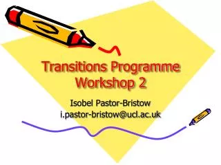 Transitions Programme Workshop 2