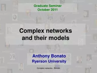 Complex networks and their models