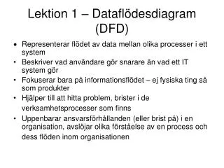 lektion 1 datafl desdiagram dfd