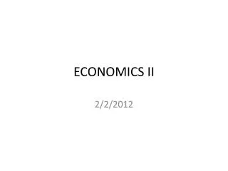ECONOMICS II