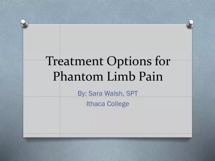 treatment options for phantom limb pain