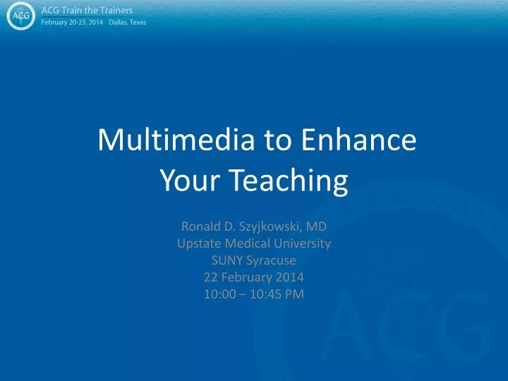multimedia to enhance your teaching