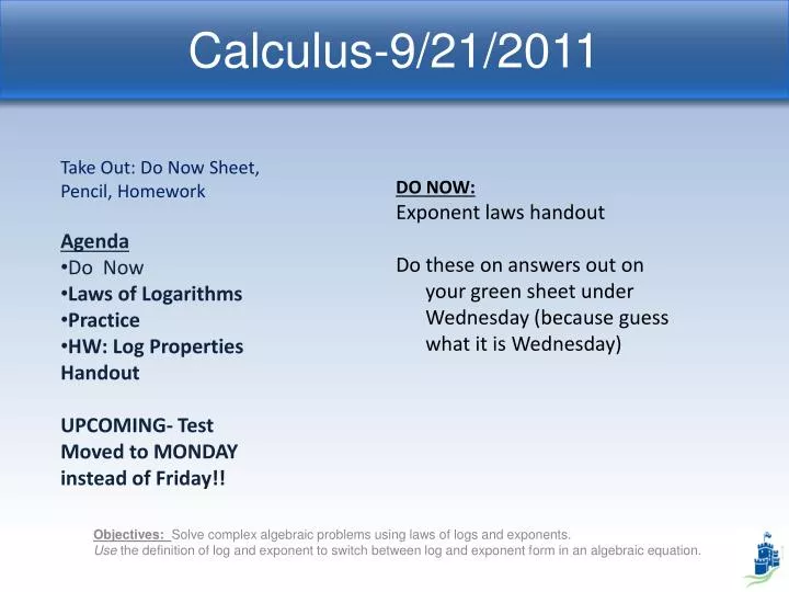 calculus 9 21 2011
