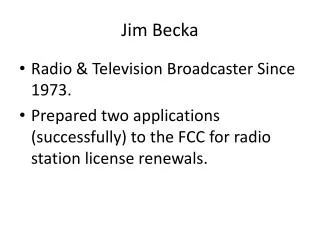 jim becka