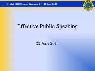 effective public speaking