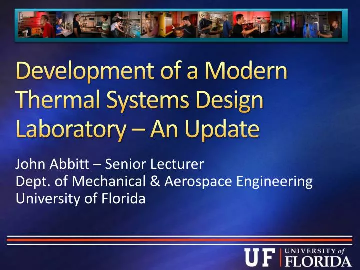 development of a modern thermal systems design laboratory an update