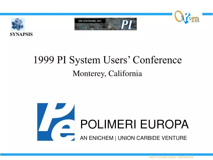 1999 pi system users conference monterey california