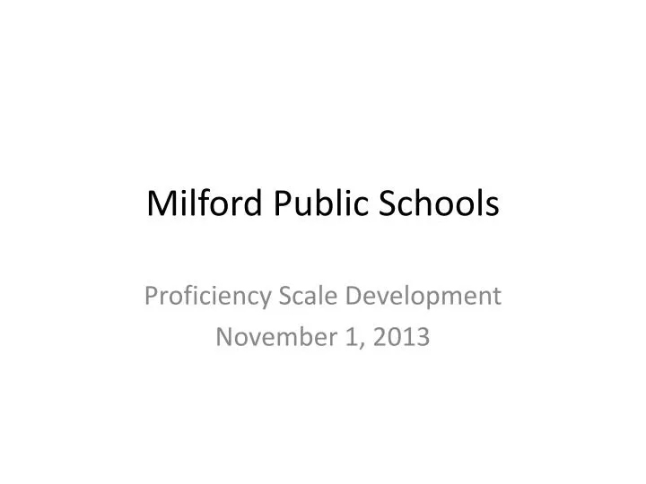 milford public schools
