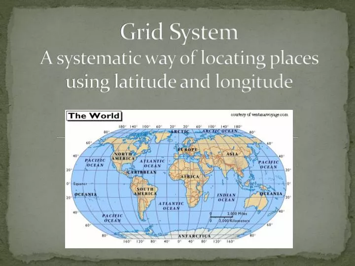 grid system a systematic way of locating places using latitude and longitude