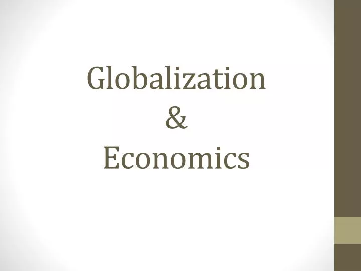 globalization economics