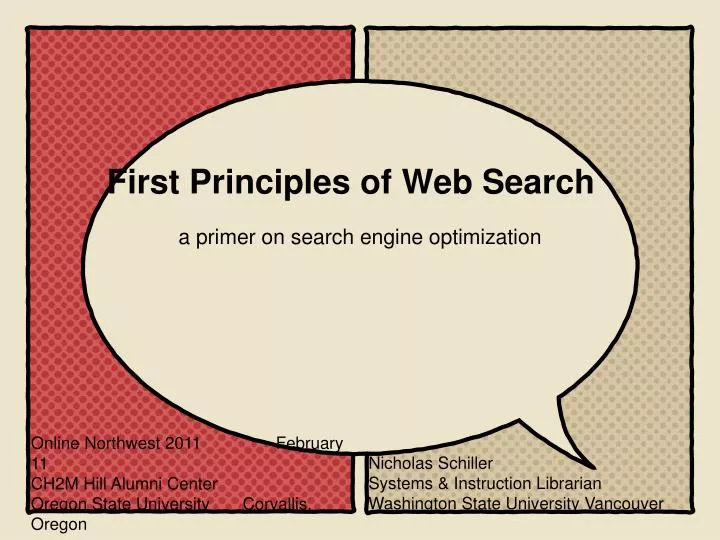 first principles of web search