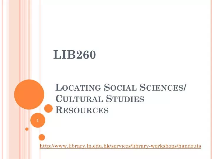 locating social sciences cultural studies resources