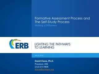 Formative Assessment Process and The Self-Study Process